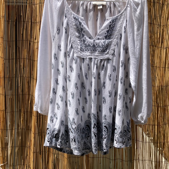 Embroidered Peasant Style Paisley Blouse - Picture 6 of 6